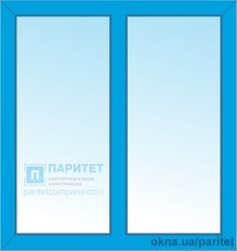 Двустворчатое глухое окно 